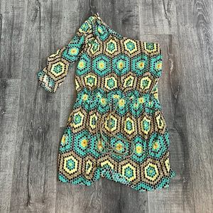 Milly of New York Women’s One Shoder Dot Dress with Rope Tie size Medium